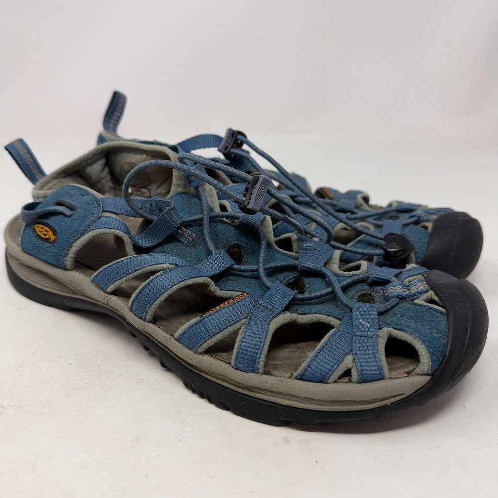 KEEN Sandals Womens 9 Whisper Blue Waterproof Hiking Sport EUC